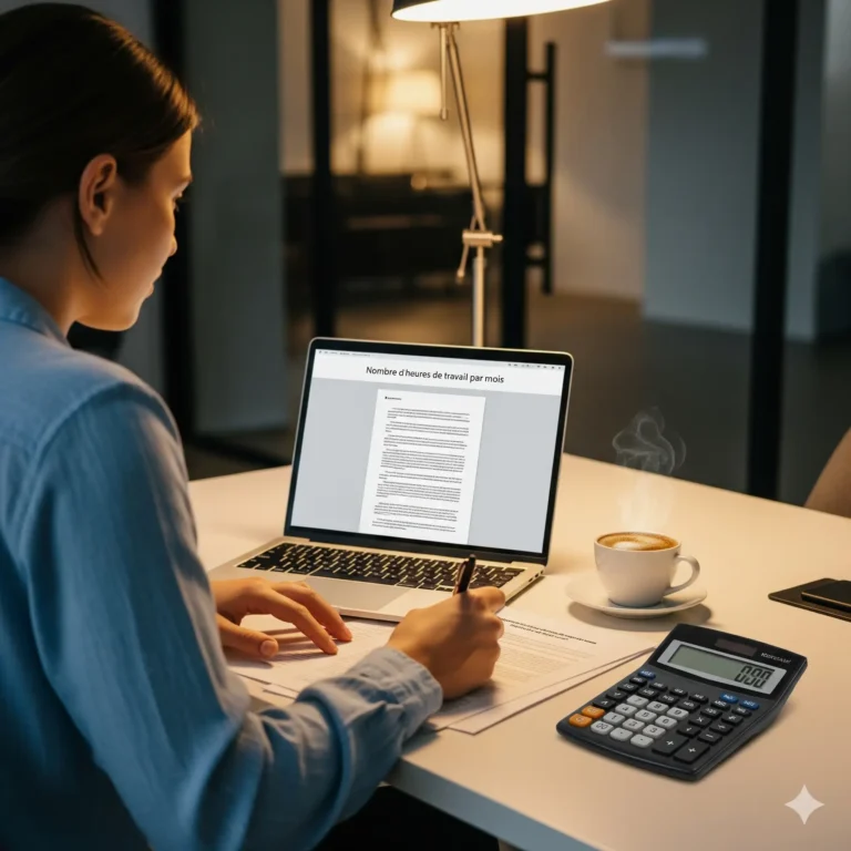 Comment calculer le nombre d'heures de travail par mois ?